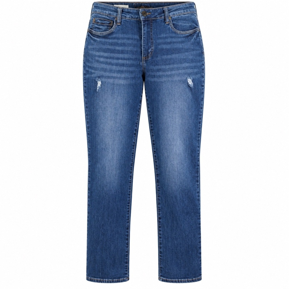 KUT from the Kloth Katy Boyfriend Distressed Denim Jeans 10 Blue Relaxed Fit